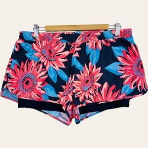 Aerie Chill Play Move Sunflower Lined Elastic Running Workout Gym Shorts L